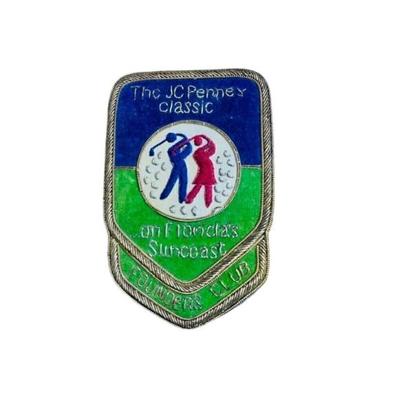 Vintage PGA LPGA the JC Penney Golf Classic Logo Patch Pin on Florida's Suncoast - Picture 1 of 2